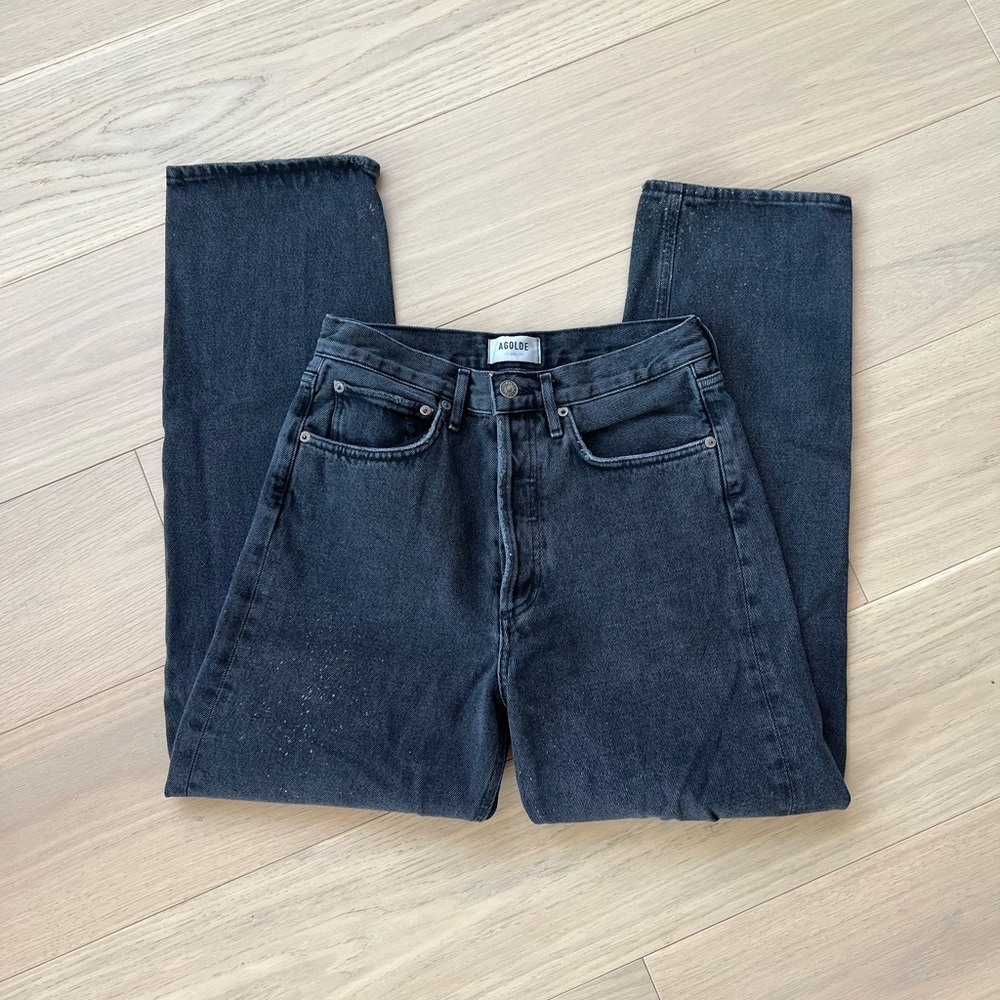 AGOLDE | '90s Distressed Mid Rise Loose Jean | Size 26 | Smokestack